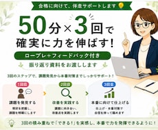 ３回パック｜キャリコン国家資格 ロープレ対策します 50分×３回｜課題を発見→改善を実施→本番へ自信につなげる