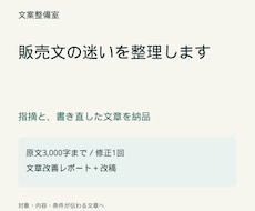 販売ページの文章を整理して書き直します イメージ1
