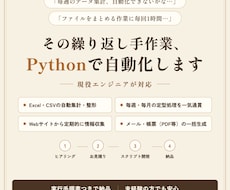 Pythonで面倒な繰り返し作業を自動化します イメージ1