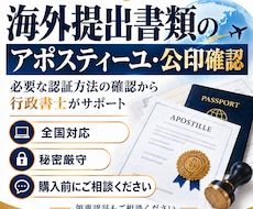 海外書類のアポスティーユ・公印確認をサポートします イメージ1