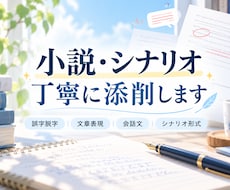 小説・シナリオを丁寧に添削します イメージ1