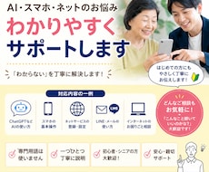 AI、ネットのお悩み、初心者の方サポートします 専門用語は使わず、初心者の方にも分かりやすくご説明します。