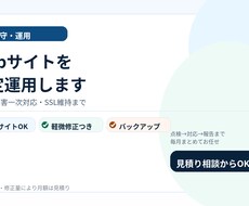 Webサイトの月額保守運用を行います イメージ1