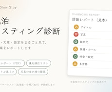 民泊リスティングを診断し改善案をレポートします イメージ1