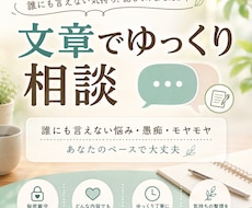 誰にも言えない悩みを文章でじっくり聴きます イメージ1
