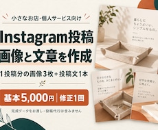 お店のインスタ投稿画像と文章を作成します イメージ1