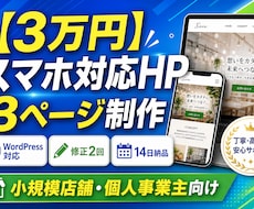 3万円で小規模店舗HP3ページ制作します イメージ1
