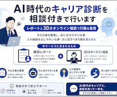 AI時代のキャリア診断を相談付きで行います レポートと30分相談でAI時代の次の行動を整理