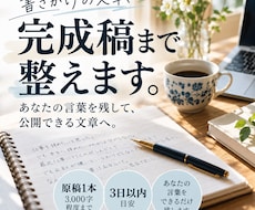 書きかけの文章を完成稿まで整えます イメージ1