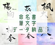 筆文字◆大切なお子様のデジタル命名書を作成します イメージ1