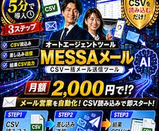 NEW「メッサメール送信」自動メールできます メール自動配信システムがこの価格で登場