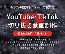 貴方の魅力をぎゅっとお届け！切り抜き動画制作します バズりのプロが視聴者の食いつく箇所の選定から編集まで行います