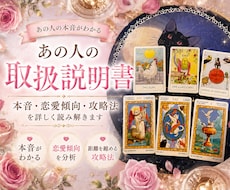 あの人の取扱説明書を作成します 恋愛傾向・本音・攻略法を詳しく読み解きます
