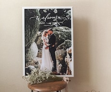 海外センスのお洒落なウェルカムボードお作りします 【A2サイズ】【ナチュラル】結婚式アイテム_MD1