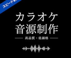 スピード納品！歌ってみた用オケを高品質で制作します イメージ1