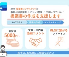 事業者向け　提案書・企画書・書類の作成支援します 現、提案書作成コンサルタントがブラッシュアップします