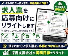 求人票を応募向けにリライトします イメージ1