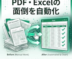 ExcelやPDFの作業を自動化します イメージ1