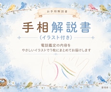 電話手相ご利用者様限定　”手相解説書”お届けします イメージ1