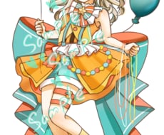 カラフルで可愛い！風船の女の子の立ち絵を販売します ゲームや動画活動など、商用利用などにもお使い頂けます。