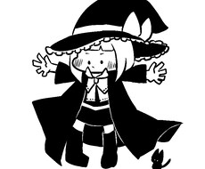 白黒で貴方の希望するキャラを描きます ファンタジー系のちんまりした絵が得意です
