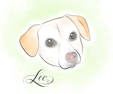 大切なペットをやさしく描きます