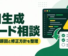 AI生成コードのエラー原因を整理します イメージ1