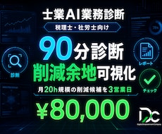 税理士・社労士向け｜AI業務診断いたします 税理士・社労士事務所のAI導入可否を90分ビデオで診断します