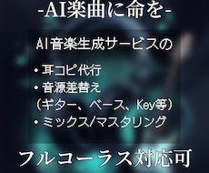 Suno楽曲を耳コピし、リアル音源に差し替えます イメージ1