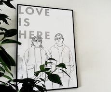 モノクロシックな似顔絵描きます お写真を良い感じにシックなイラスト化します