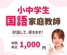 現役塾講師が小中学生国語の家庭教師をします 読解・記述を中心に一人ひとりにサポートします