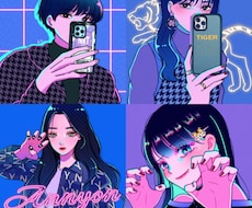 韓国風の可愛いアイコンお描きいたします イメージ1