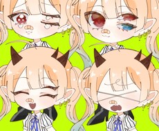 可愛い立ち絵、表情差分描きます イメージ1