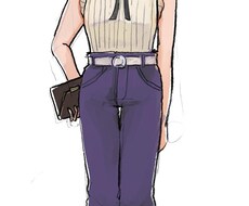 キャラクターの立ち絵を描きます ［ポーズ自由］シンプルなキャラクターの立ち絵を描きます。