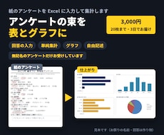 紙のアンケートをExcelに入力して集計します イメージ1