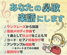 鼻歌を耳コピ/採譜/編曲して1曲の楽譜に仕上げます メロディは思いつくけど楽譜が書けない方へ。音大卒ママが対応◎