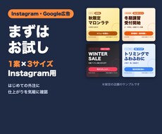 インスタ広告バナーを1案から作成します イメージ1