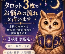 タロット3枚でお悩みの流れを占います イメージ1