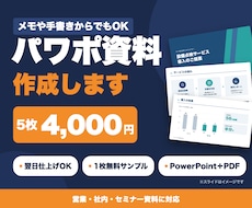 パワポ資料を丸投げOK・翌日仕上げも対応します イメージ1