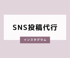 1組限定！30日間SNSの投稿代行をいたします イメージ1