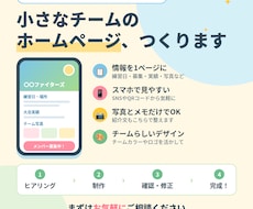 チームのHP作成します イメージ1