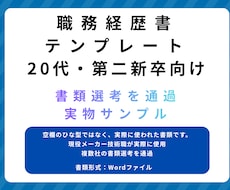 若手社員向け 大手通過実績あり職務経歴書共有します イメージ1