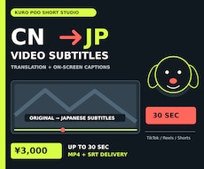 中国語ショート動画に日本語字幕を入れます イメージ1