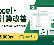 Excel・スプレッドシートを改善します 入力ミスと集計の手間を減らすファイルへ改善