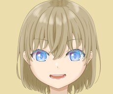 女の子の顔のアイコンイラストを制作します イメージ1