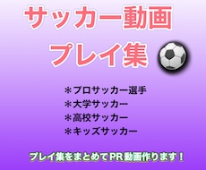 サッカーの試合動画,プレイ集や画像を動画にします イメージ1