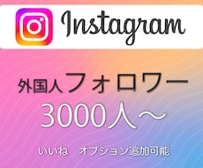 最安・格安でインスタフォロワー3000人増やします Instagramフォロワーを3000人〜