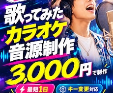 高品質なカラオケ音源を3,000円で制作します イメージ1