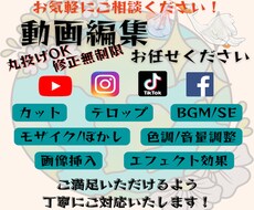 YouTubeなどの動画編集承ります 動画作成したいけど編集できないとお悩みの方!!お任せ下さい✨