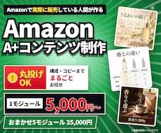 AmazonのA+コンテンツを構成から作ります 現役セラーが構成から設計｜撮影不要・1モジュール5,000円
